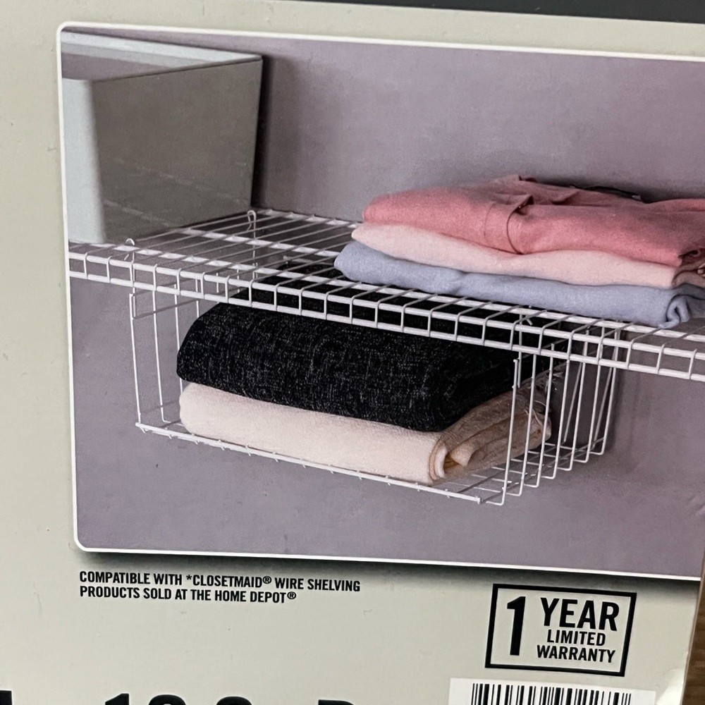 ClosetMaid White Wire Shelf Basket Set of 2